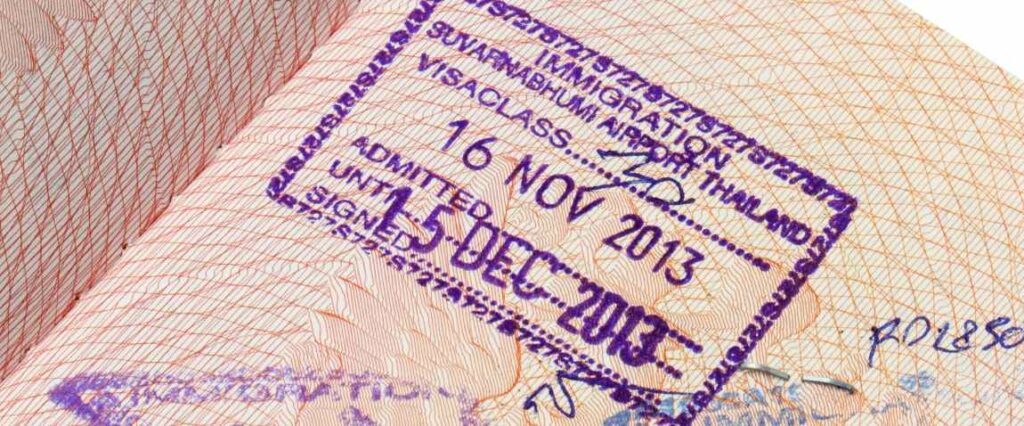 thailand immigration stamp