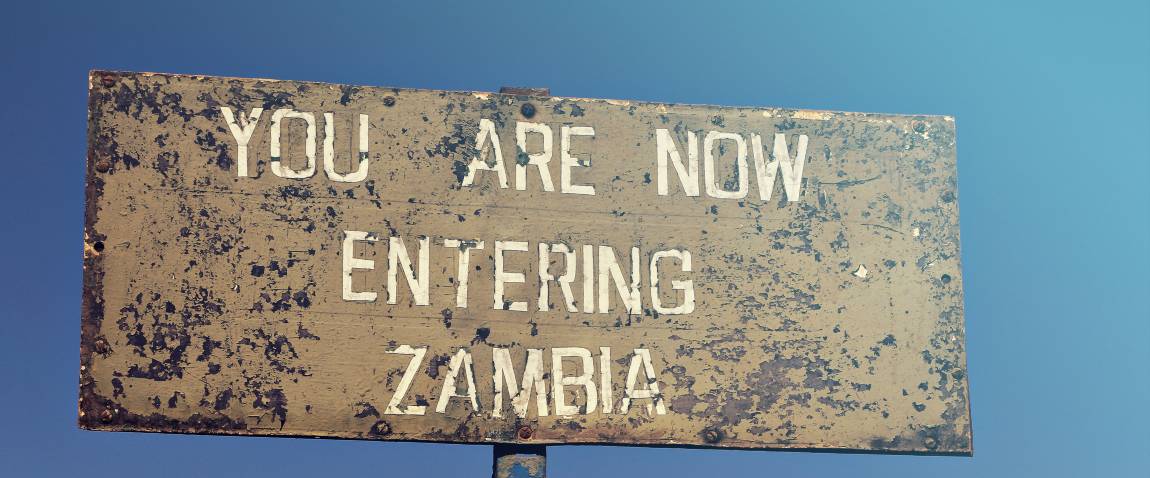 entering zambia sign