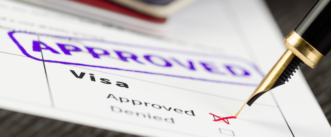 visa form close up