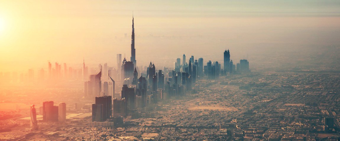 Aerial view of Dubai 