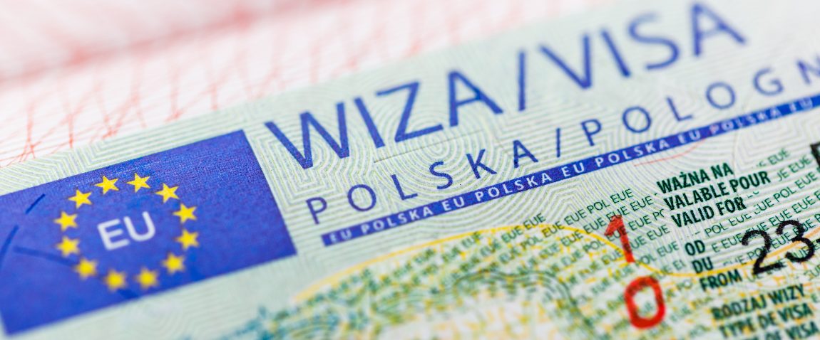 Fragment of a Polish visa
