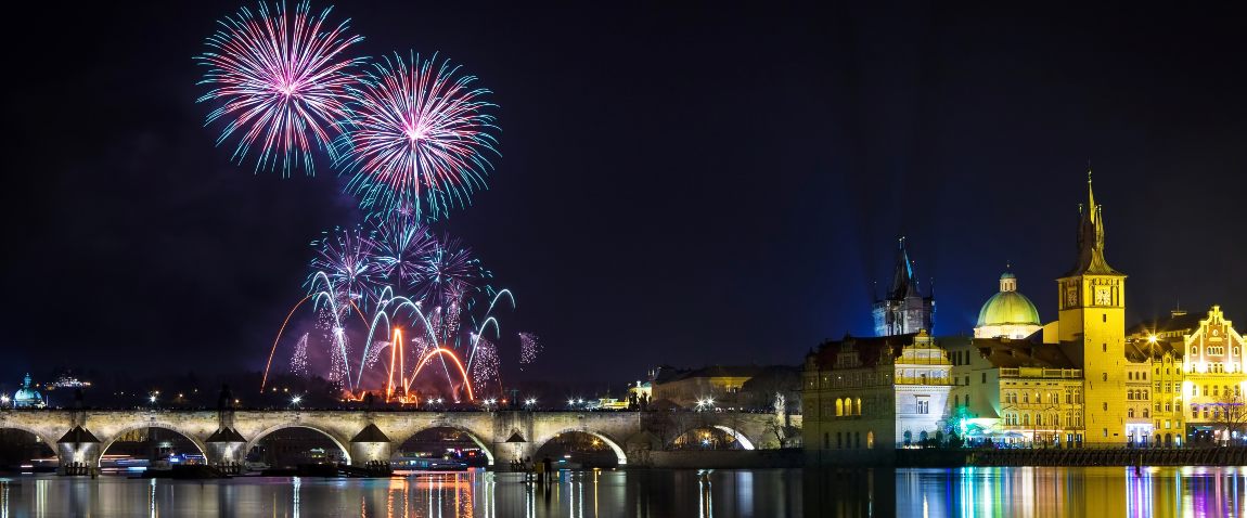 New year atmosphere in Prague