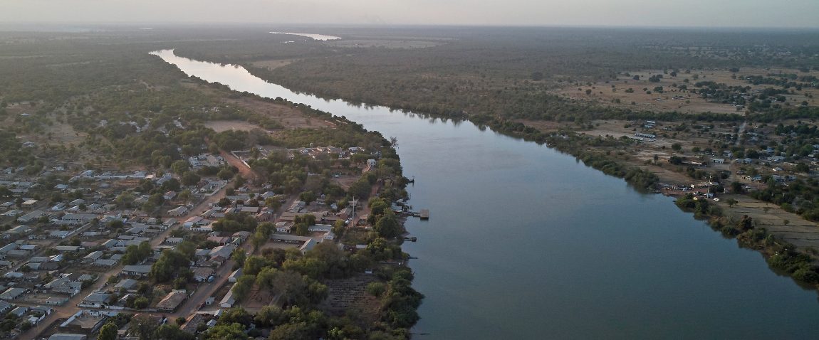 aerial view of gambia river