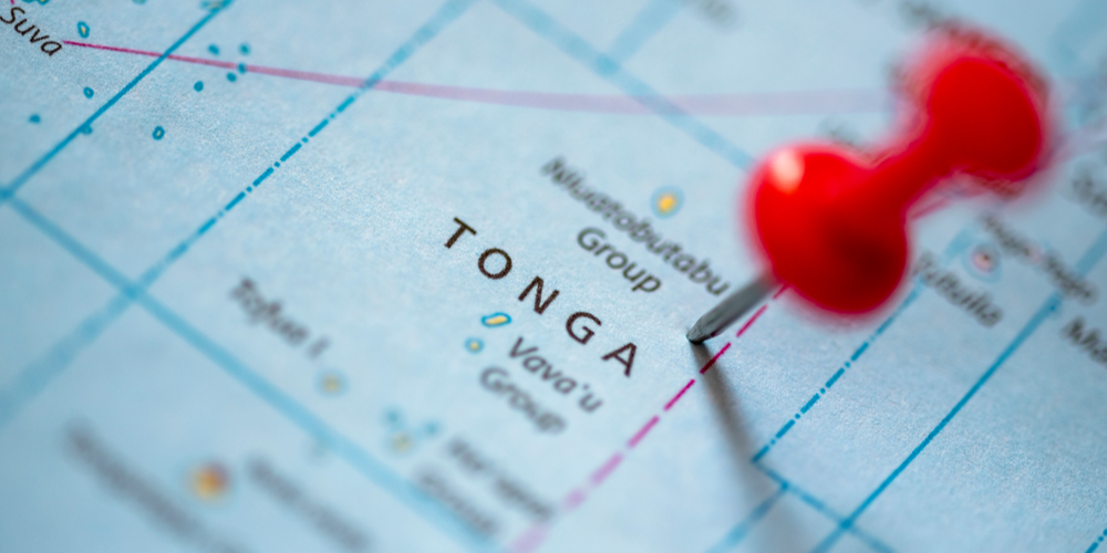tonga on the map
